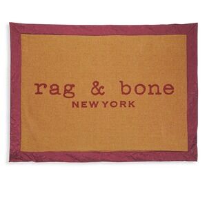 rag & bone Logo Wool Polyester Puffer Blanket 73.5"W x 54.25"L